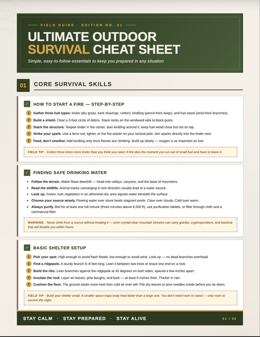 Survival Cheat Sheet