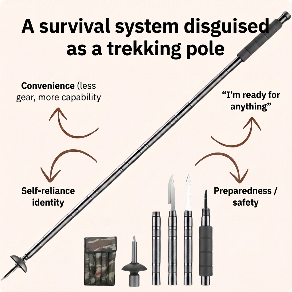 7-in-1 Tactical Trekking Pole